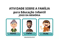 Atividade sobre família Educação Infantil: Jogo da memória
