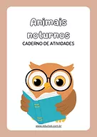 Caderno de atividades dos animais noturnos