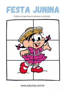 Quebra-cabeça Festa Junina - Turma da Mônica