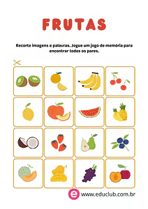 Jogo da memória das frutas