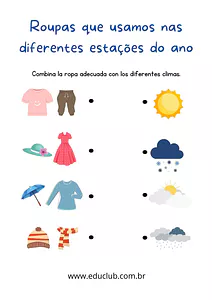 Atividade estações do ano Educação Infantil