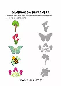 Atividade sombras da primavera