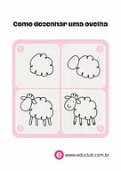 Como desenhar uma ovelha fácil e fofa