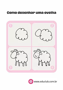 Como desenhar uma ovelha fácil e fofa