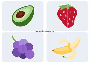 Quebra-cabeça de 2 peças das frutas