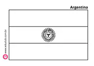 Bandeira da Argentina para colorir Bandeira da Argentina para colorir para 5º Ano, 4º Ano, 3º Ano, 2º Ano, 1º Ano de Geografia, América do Sul - Material edu...