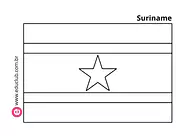 Bandeira do Suriname para colorir Bandeira do Suriname para colorir para 5º Ano, 4º Ano, 3º Ano, 2º Ano, 1º Ano de Geografia, América do Sul - Material educ...