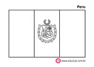 Bandeira do Peru para colorir Bandeira do Peru para colorir para 5º Ano, 4º Ano, 3º Ano, 2º Ano, 1º Ano de Geografia, América do Sul - Material educacional