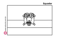 Bandeira do Equador para colorir Bandeira do Equador para colorir para 5º Ano, 4º Ano, 3º Ano, 2º Ano, 1º Ano de Geografia, América do Sul - Material educa...
