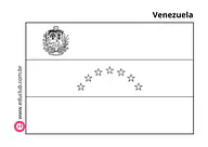 Bandeira da Venezuela para colorir Bandeira da Venezuela para colorir para 5º Ano, 4º Ano, 3º Ano, 2º Ano, 1º Ano de Geografia, América do Sul - Material edu...