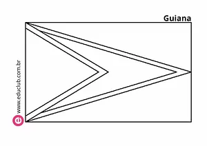 Bandeira da Guiana para colorir