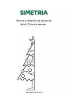 Atividade de simetria árvore de Natal Atividade de simetria árvore de Natal para 3º Ano, 2º Ano, 1º Ano, Pré-Escola de Datas Comemorativas, Natal, Simetria, Art...