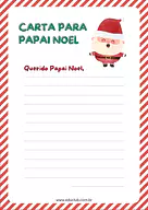Modelo de carta para o Papai Noel Modelo de carta para o Papai Noel para 5º Ano, 4º Ano, 3º Ano, 2º Ano, 1º Ano de Datas Comemorativas, Língua Portuguesa, N...