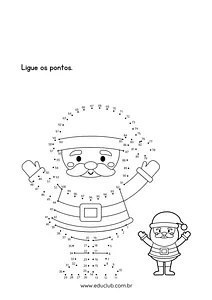 Atividade de ligar os números do Natal