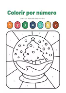 Colorir por números desenhos de Natal Colorir por números desenhos de Natal para 1º Ano de Datas Comemorativas, Natal - Material educacional