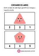 Atividade formas geométricas 1 ano - Lados e vértices Atividade formas geométricas 1 ano - Lados e vértices para 1º Ano de Geometria, Figuras Geométricas - Material educacional