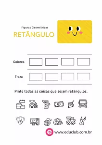 Atividade retângulo Educação Infantil