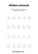 Letras do alfabeto para cobrir para 1º Ano de Língua Portuguesa, Alfabeto - Material educacional