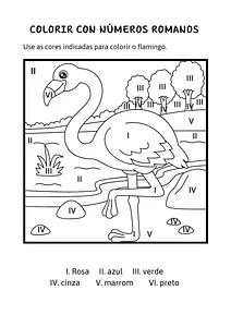 Colorir com números romanos