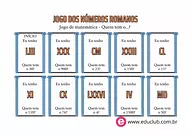 Jogo de matemática dos números romanos