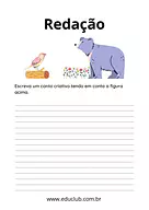 Redação criativa para 5º Ano, 4º Ano, 3º Ano de Língua Portuguesa - Material educacional