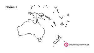 Mapas dos continentes para colorir