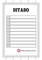 Modelo de folhinha para ditado para 2º Ano, 1º Ano de Língua Portuguesa, Recursos Educativos, Ditado - Material educacional