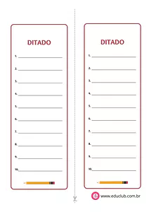 Folhinha para ditado