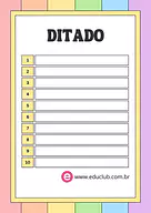 Folha para ditado para 2º Ano, 1º Ano de Língua Portuguesa, Recursos Educativos, Ditado - Material educacional
