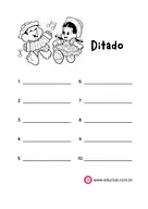 Folha para ditado junino para 2º Ano, 1º Ano de Datas Comemorativas, Festa Junina, Língua Portuguesa, Ditado - Material ed...
