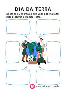 Atividade para desenhar sobre o Dia da Terra