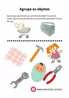 Atividade para circular os objetos
