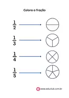 Colorir as frações para 4º Ano, 3º Ano de Frações, Matemática - Material educacional