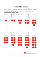 Tentos Montessori - Par ou ímpar? para Pré-Escola de Recursos Educativos, Números, Matemática, Material Montessori - Mater...