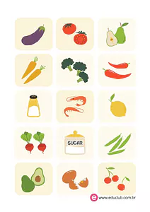 Jogo da memória dos alimentos
