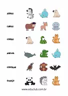 Nomes dos animais - Quem sou eu?
