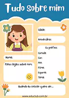 Tudo sobre mim - Autoconhecimento Tudo sobre mim - Autoconhecimento para 3º Ano, 2º Ano, 1º Ano de Ciências Sociais, Autoconhecimento - Material educacional