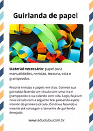 Como fazer guirlanda de papel para 5º Ano, 4º Ano, 3º Ano, 2º Ano, 1º Ano de Como fazer, Artes - Material educacional