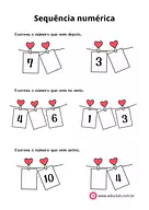 Trabalhando o número sucessor e antecessor para 1º Ano de Números, Matemática - Material educacional