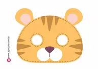 Máscara de tigre colorida