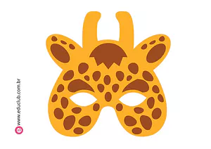 Máscara de girafa colorida