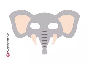 Máscara de elefante colorida