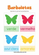 Aprendendo as cores com as borboletas