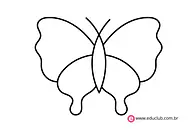Molde de borboleta para Creche, Pré-Escola de Recursos Educativos, Ciências, Seres Vivos, Artes - Material educacional