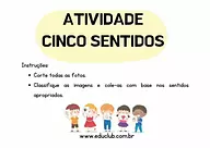 Atividade sobre os cinco sentidos