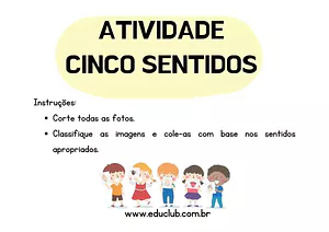 Atividade sobre os cinco sentidos
