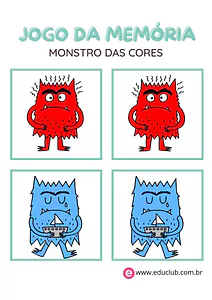 Jogo da memória Monstro das Cores