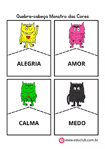Quebra-cabeça Monstro das Cores