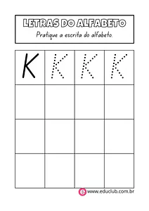 Alfabeto letra de forma