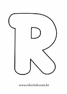 Molde da letra R